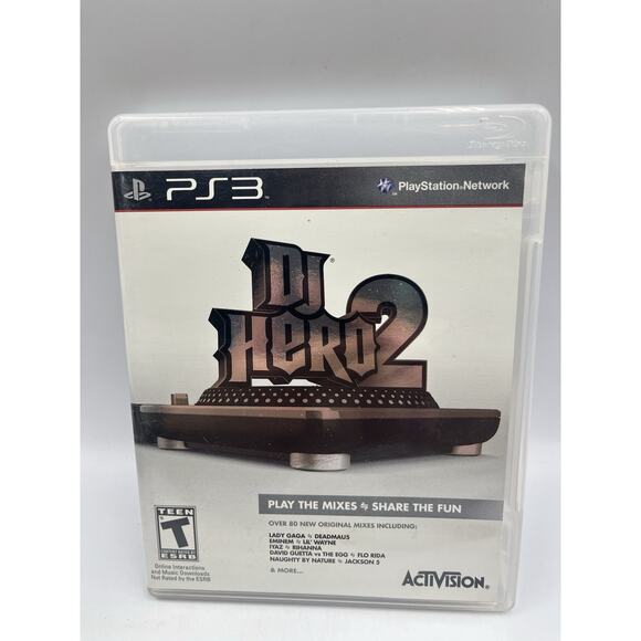 DJ Hero 2 PlayStation 3 Video Game With Manual PS3 Tested - Picture 1 of 8